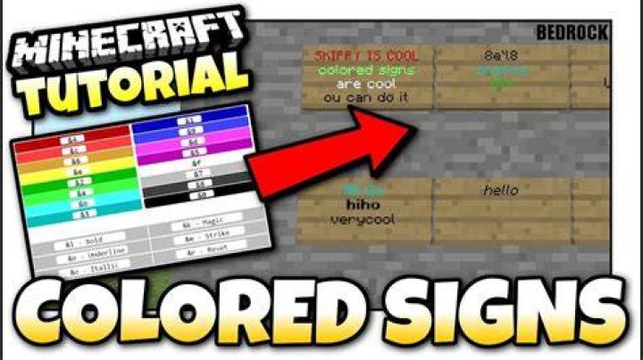 minecraft colored signs (§,{Color:"blue"})