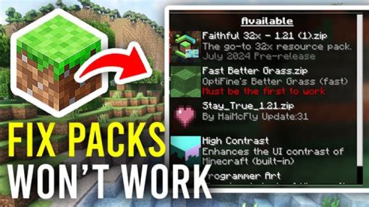 My texture pack won't show up in client