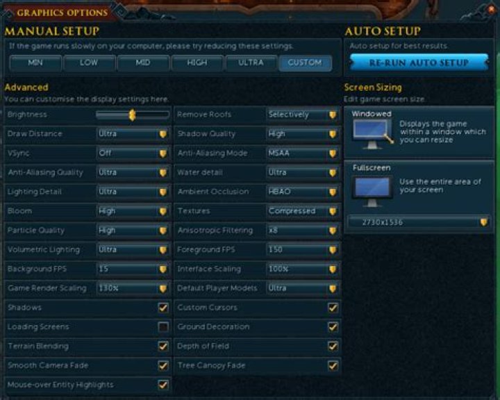 Old launcher settings