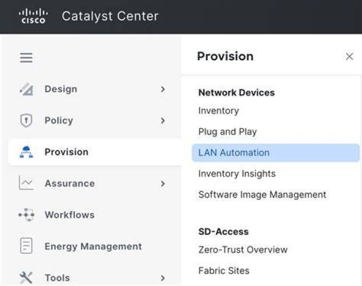 Picture from Catalyst Control Panel