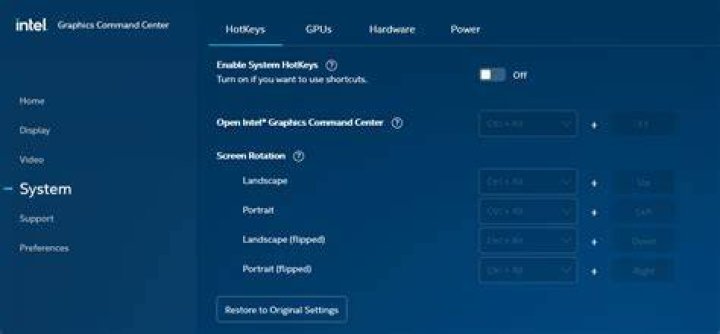 Picture from Intel Control Panel