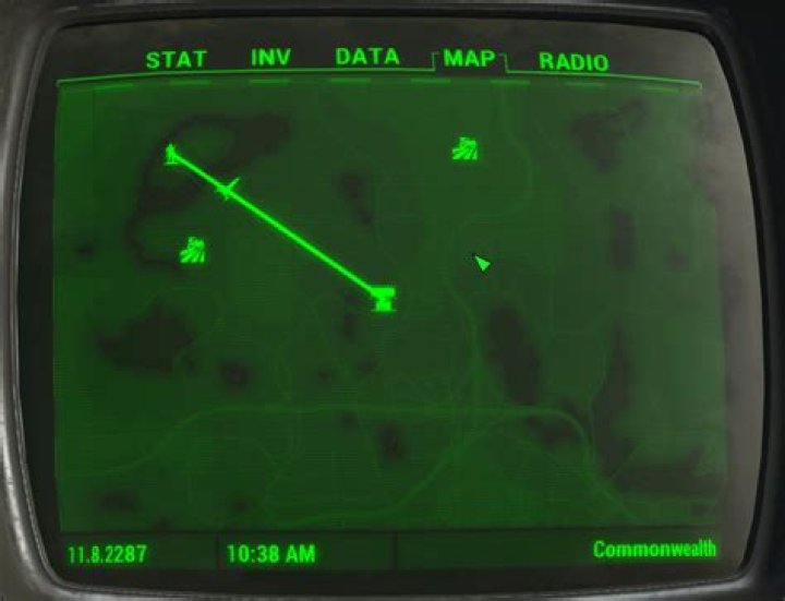 pip boy map showing supply lines
