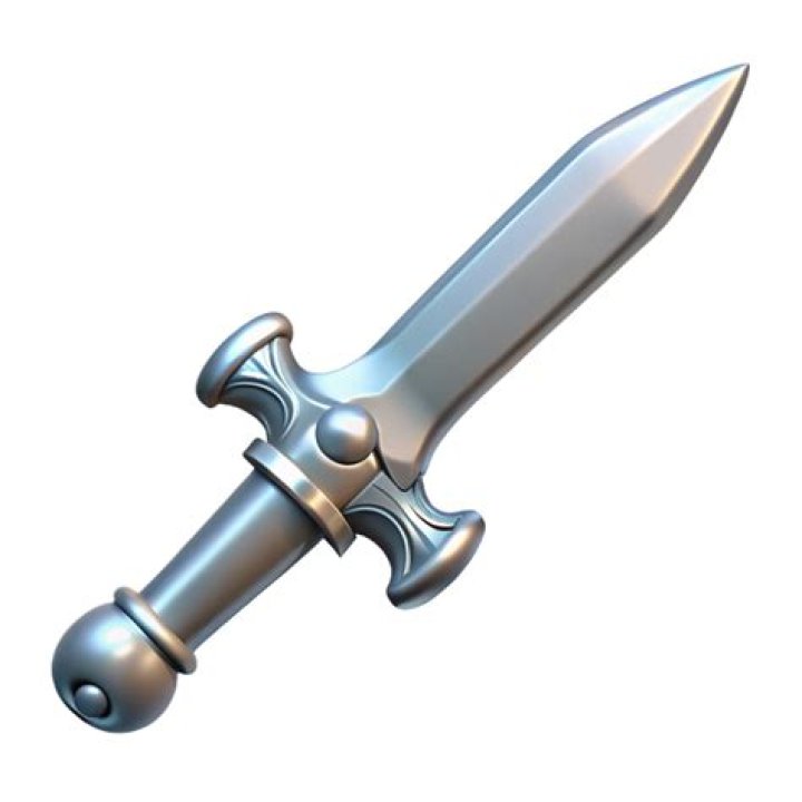 A powerful sword, recovered by spikes. Polished silver sword