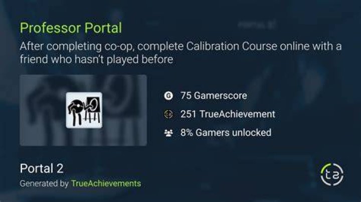 "Professor Portal" achievement in Portal 2