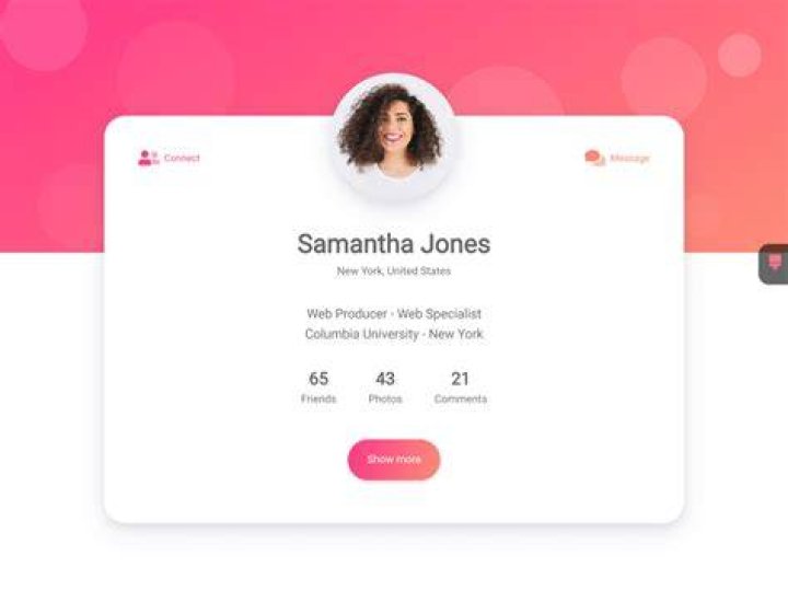 Profile page