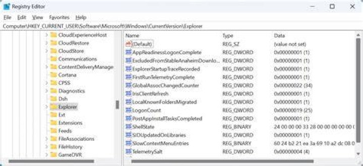 registry editor