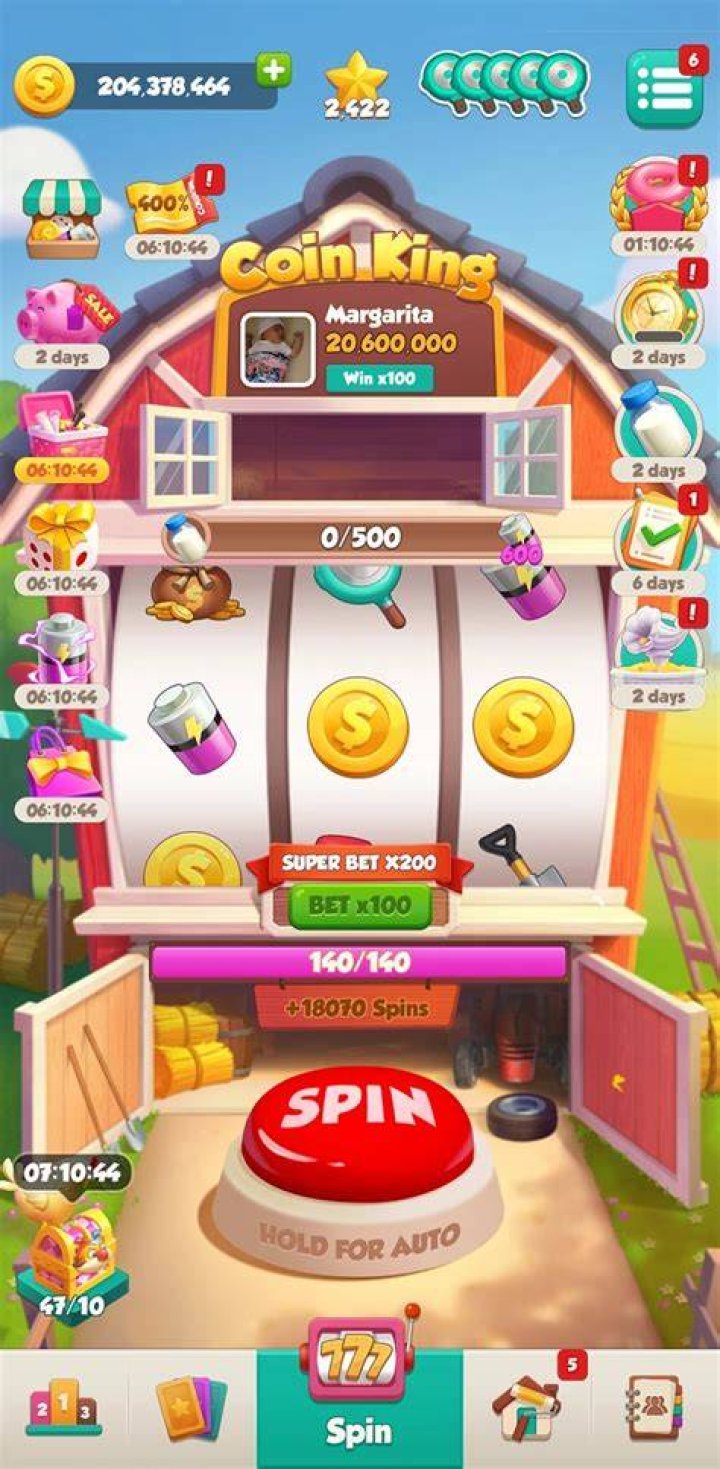 Screenshot of the 5 slot bonus