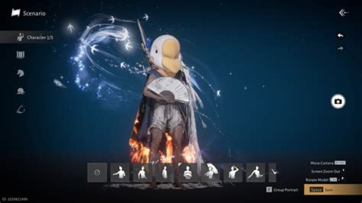 Screenshot of the character customization screen.