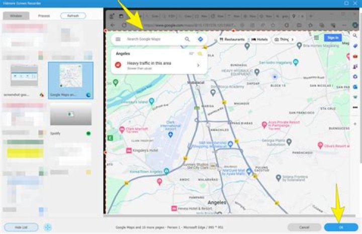 Screenshot of the map area.