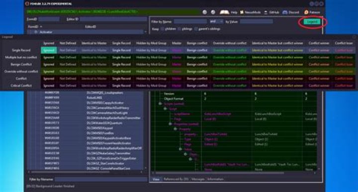 Screenshot of the xEdit interface.