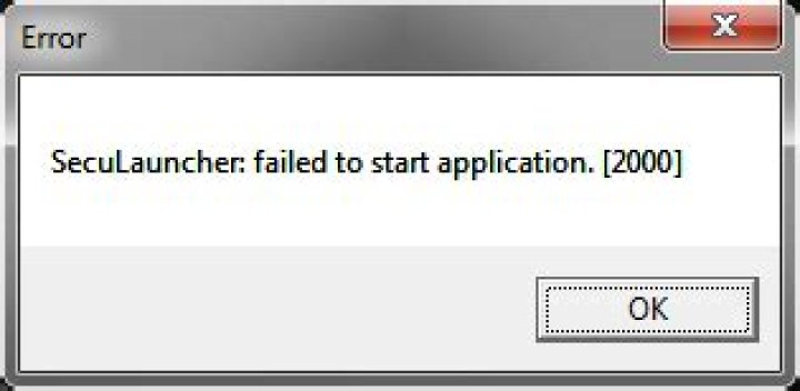 SecuLauncer failed to start application