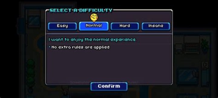 Selecting Normal Difficulty