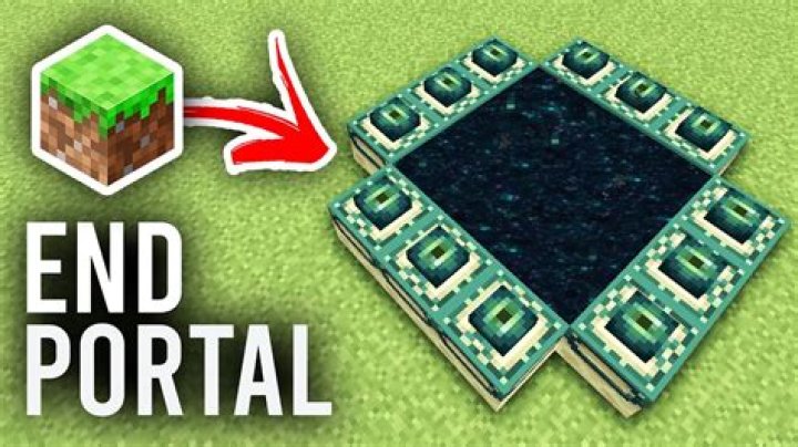 Self-made end portal indicating block directions