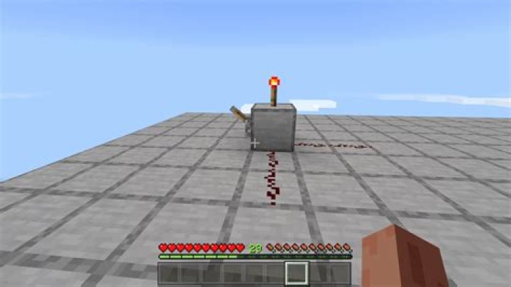 setup with redstone dust from the bottom looking up