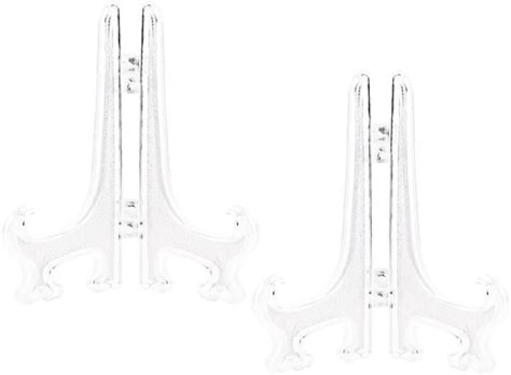 Small transparent plastic stand