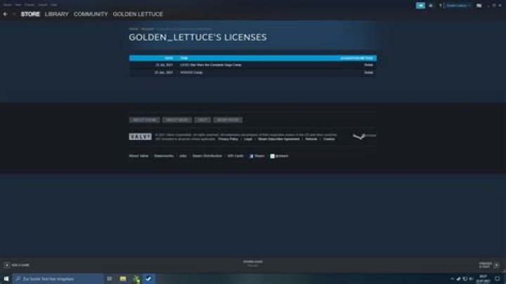 Steam CD Keys menu