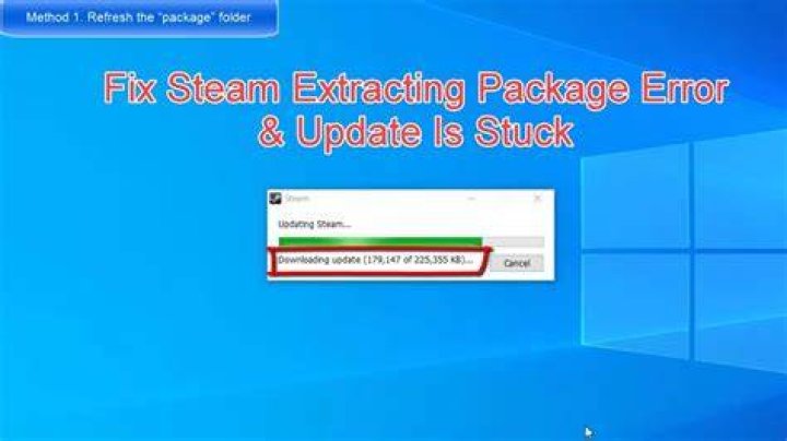 Steam stuck on extracting package