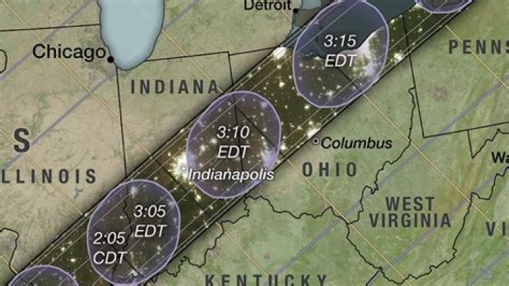 The map showing where to start
