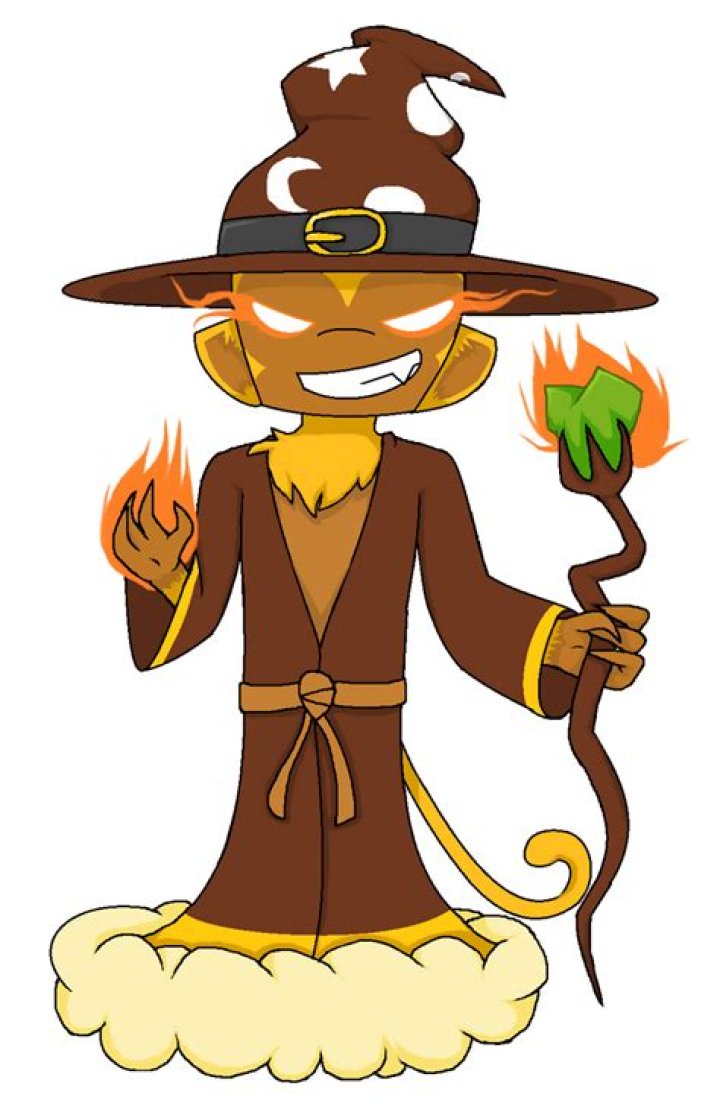 This staff belonged to the naked monkey wizard you found in the cave. It will frequently cast spells by itself, targeting your enemies. The monkey wizard staff