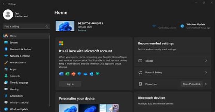 The settings page as the links says