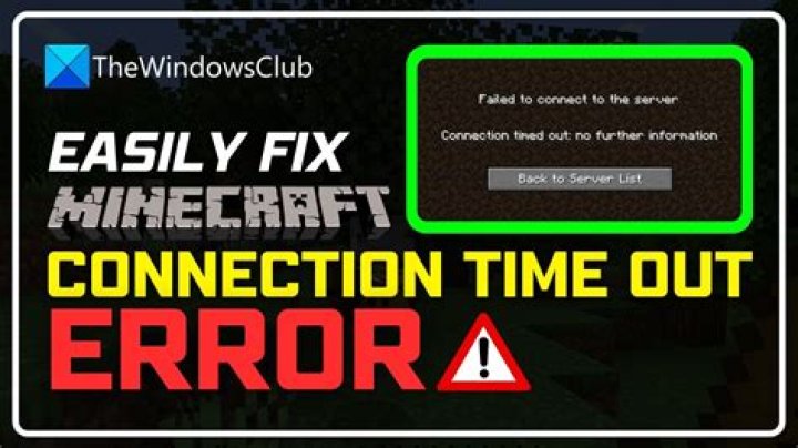 "Timed Out" error when trying to join server [duplicate]