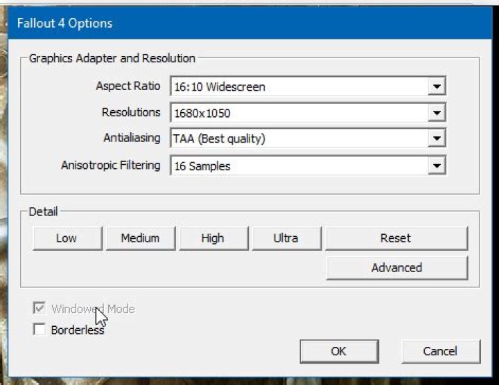 Unpredictable behaviour of Screen Settings in Fallout 4