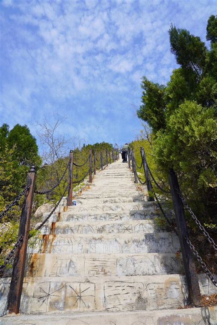 View at the stone ladder