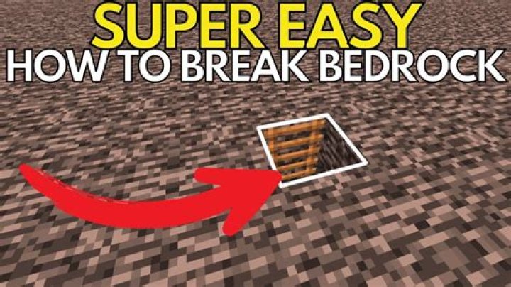What's the easiest way to break bedrock in 1.16.5?