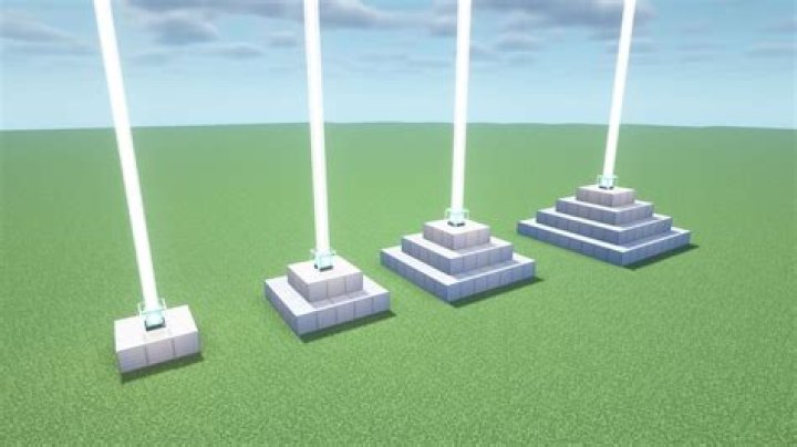 What's the range of a maxed out pyramid with six beacon in Minecraft?