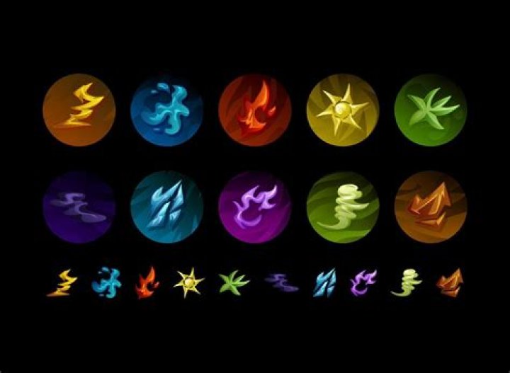 What do elemental icons next to enemy names mean?