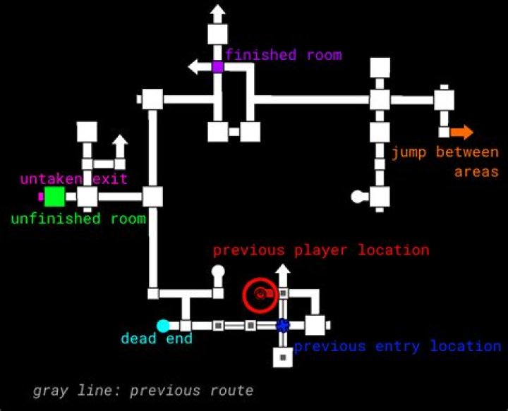 What do the symbols in the map mean in Antichamber?