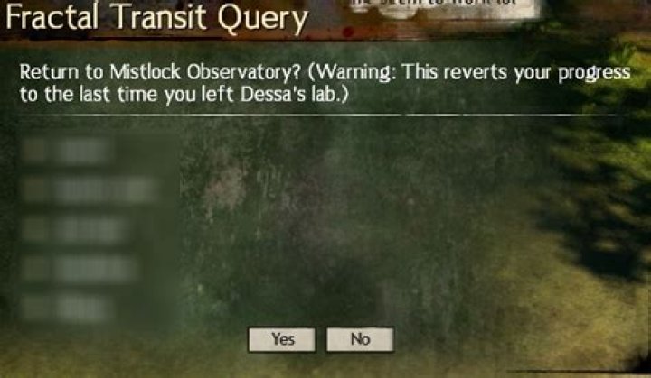 What happens when you return to Mistlock Observatory in Fractals of the mists?