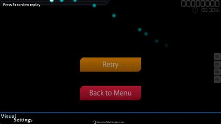 What triggers 'game-over' in a standard Osu beatmap?