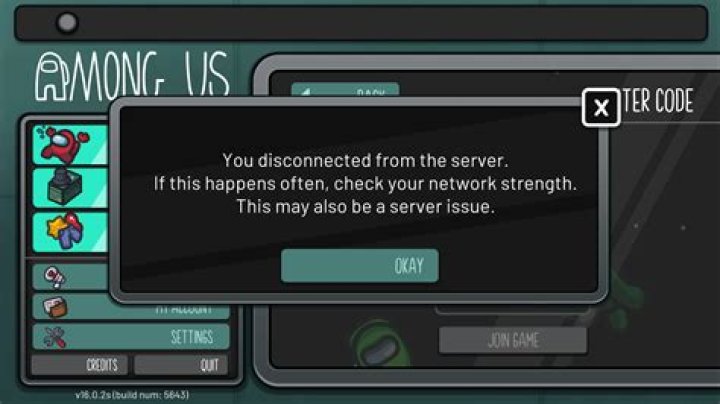 When I tap on a server it says 'Disconnected from Server'