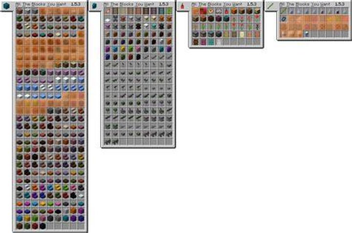Where can I quickly get a list of all Minecraft blocks?