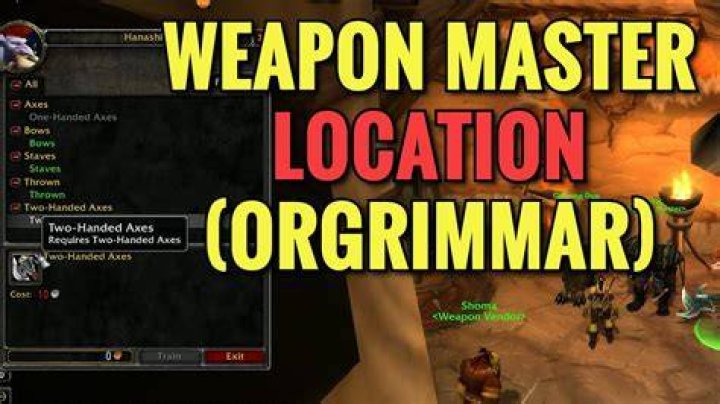 Where can I train two handed weapons?