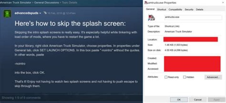 Where do I paste "-nointro", to skip ATS's all splash screens?