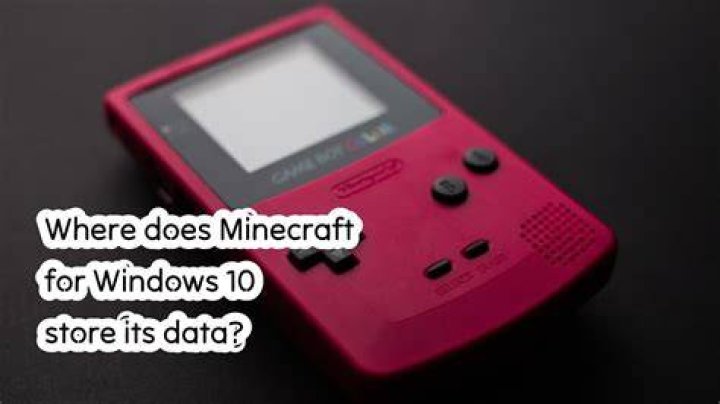 Where does Minecraft for Windows 10 store its data?