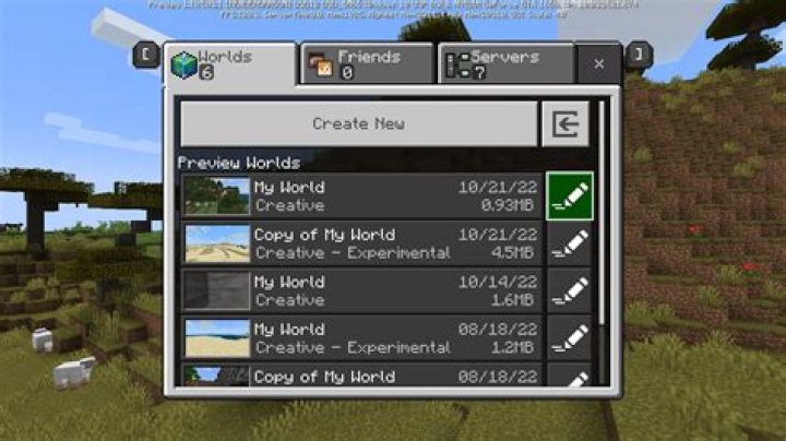 Will new Minecraft features appear in existing worlds?