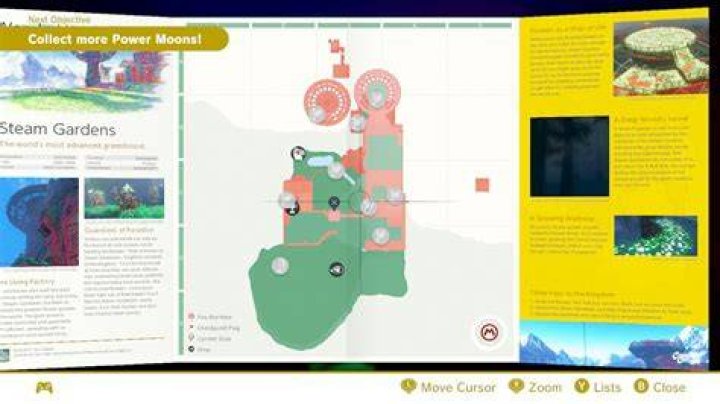 Wooded Kingdom - Moons over the ? in the corner of the map