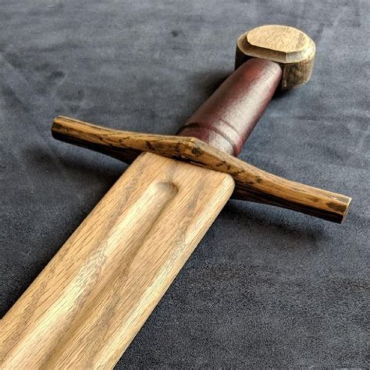A simple sword made of wood Wooden sword